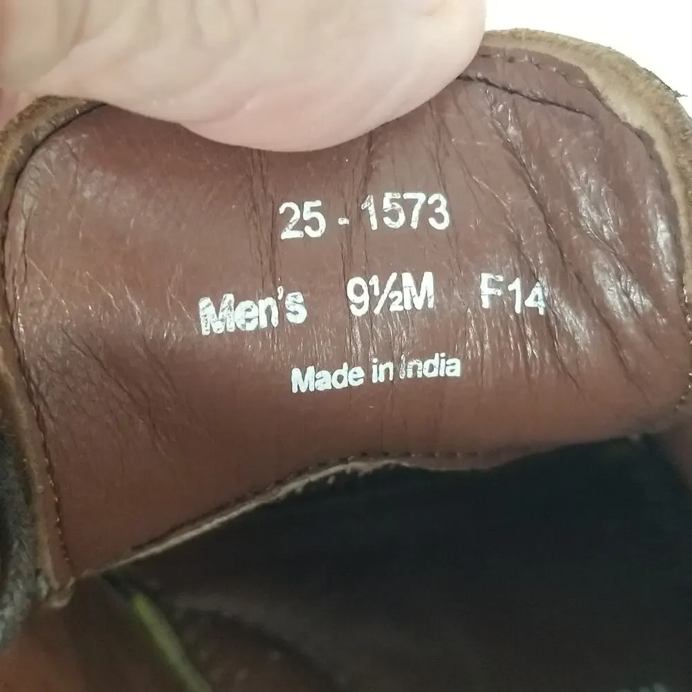 Johnston & Murphy Boots Chukka Ankle Mens 9.5M Copeland‎ Brown Sheepskin Leather